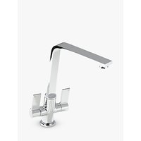 Abode Linear Flair 2 Lever Kitchen Tap - Chrome
