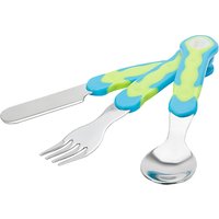 Vital Baby Stainless Steel 3-Piece Cutlery Set - Blue