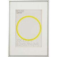 House By John Lewis Aluminium Photo Frame, A3 With A4 Mount - Silver