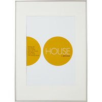 House By John Lewis Aluminium Photo Frame, A1 With A2 Mount - Silver