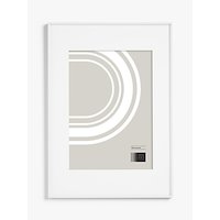 House By John Lewis Aluminium Photo Frame, A2 With A3 Mount - White