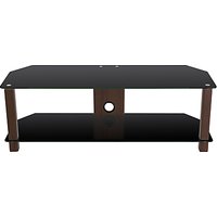 John Lewis WG1200 TV Stand For TVs Up To 60 - Walnut/Black Glass