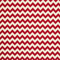 Linen Look Chevron Stripe Cotton Fabric - Red