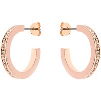 Karen Millen Small Crystal Hoop Earrings - Rose Gold