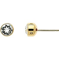 Cachet Plated Swarovski Crystal Stud Earrings - Gold