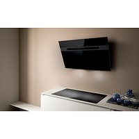 Elica Ascent 90cm Wall Mounted Chimney Cooker Hood - Black Glass