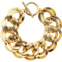 Monet Textured Double Chain Bracelet - Gold