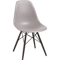 Vitra Eames DSW 43cm Side Chair - Mauve Grey / Dark Maple