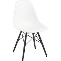 Vitra Eames DSW 43cm Side Chair - White / Black Maple