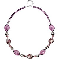 Martick Twist Murano Glass Necklace - Plum/Multi
