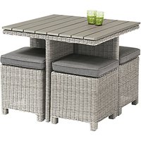 KETTLER Palma Cube Table & Chairs Set - Whitewash