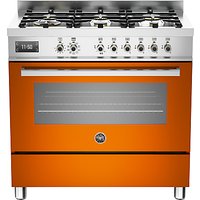 Bertazzoni Professional Series 90cm Dual Fuel Single Range Cooker - Orange