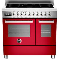 Bertazzoni Professional Series 90cm Electric Induction Twin Range Cooker - Red