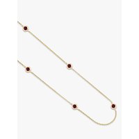 London Road 9ct Gold Raindrop Necklace - Yellow Gold/Ruby