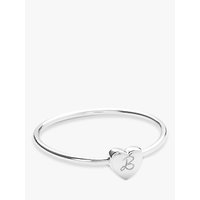 Merci Maman Personalised Initial Heart Ring - Silver
