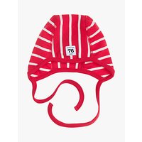 Polarn O. Pyret Baby Stripe Helmet Hat - Red