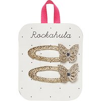 Rockahula Glitter Butterfly Hair Clip, Pack Of 2 - Gold