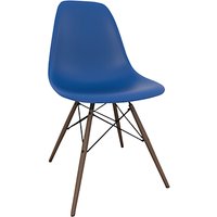 Vitra Eames DSW 43cm Side Chair - Navy Blue / Dark Maple