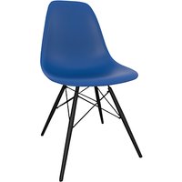 Vitra Eames DSW 43cm Side Chair - Navy Blue / Black Maple