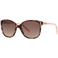 Prada PR 01OS Square Sunglasses - Tortoise Blush/Brown Gradient