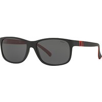 Polo Ralph Lauren PH4109 Oval Sunglasses - Black/Red