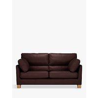 John Lewis Ikon High Back Medium 2 Seater Leather Sofa - Nature Brown