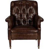 Tetrad Harris Tweed Flynn Leather Armchair - Oldbard Brown