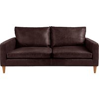 John Lewis Bailey Small 2 Seater Leather Sofa - Denver Cedar
