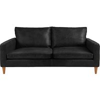 John Lewis Bailey Small 2 Seater Leather Sofa - Veneto Black