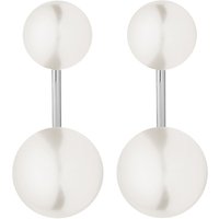 Dyrberg/Kern Faux Pearl Drop Earrings - Silver/White