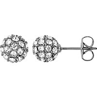 Dyrberg/Kern Crystal Facet Stud Earrings - Silver