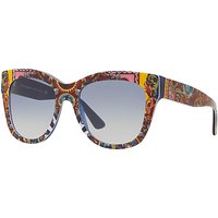 Dolce & Gabbana DG4270 Mama's Brocade Square Sunglasses - Blue/Multi