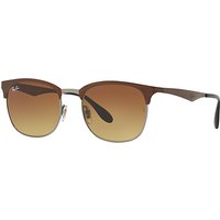 Ray-Ban RB3538 Half Frame Square Sunglasses - Brown