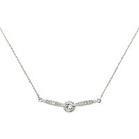 Cachet Lara Swarovski Crystal Pave Bar Pendant Necklace - Silver