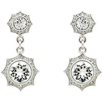 Cachet Becka Swarovski Crystal Drop Earrings - Silver