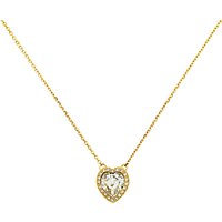 Cachet Effion Swarovski Crystal Heart Pendant Necklace - Gold