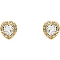 Cachet Effion Swarovski Crystal Heart Stud Earrings - Gold