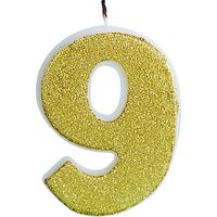 Ginger Ray Gold Glitter Birthday Candle - No. 9
