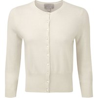 Pure Collection Cashmere Cropped Cardigan - Soft White