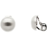 Monet Satin Half Ball Clip-On Earrings - Silver
