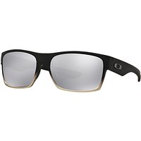Oakley OO9189 Two Face Rectangular Sunglasses - Black/Dark Bronze