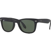 Ray-Ban RB4105 Wayfarer Folding Sunglasses - Matte Black/Green
