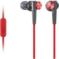 Sony MDR-XB50AP Extra Bass In-Ear Headphones With In-Line Control - Red