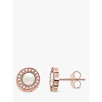Thomas Sabo Glam & Soul Pearl And Zirconia Stud Earrings - Rose Gold