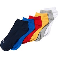 Adidas Performance No-Show Unisex Training Socks, Pack Of 6 - Blue/Multi