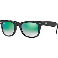 Ray-Ban RB4105 Wayfarer Folding Sunglasses - Black/Green