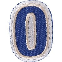 Rico Iron On Number Patch - Blue