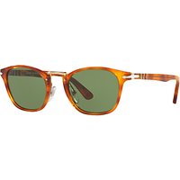 Persol PO3110S Oval Sunglasses - Light Havana/Green