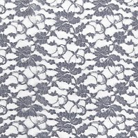 Jane Makower Scalloped Lace Fabric - Grey