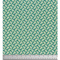 Freespirit Amy Butler Eternal Sunshine Pansies Print Fabric - Green/Ivory